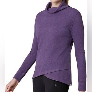 Eddie Bauer Deep Purple Cowl Neck Sweater Women’s Pullover Cozy Knit NWOT